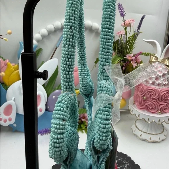 NWT Handmade Beaded Ocean Beach Vacation Tote - Picture 3 of 7